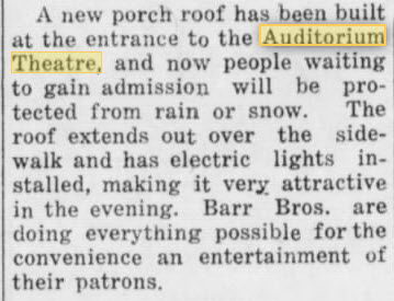 Auditorium Theatre - 02 Feb 1922 Improvements (newer photo)